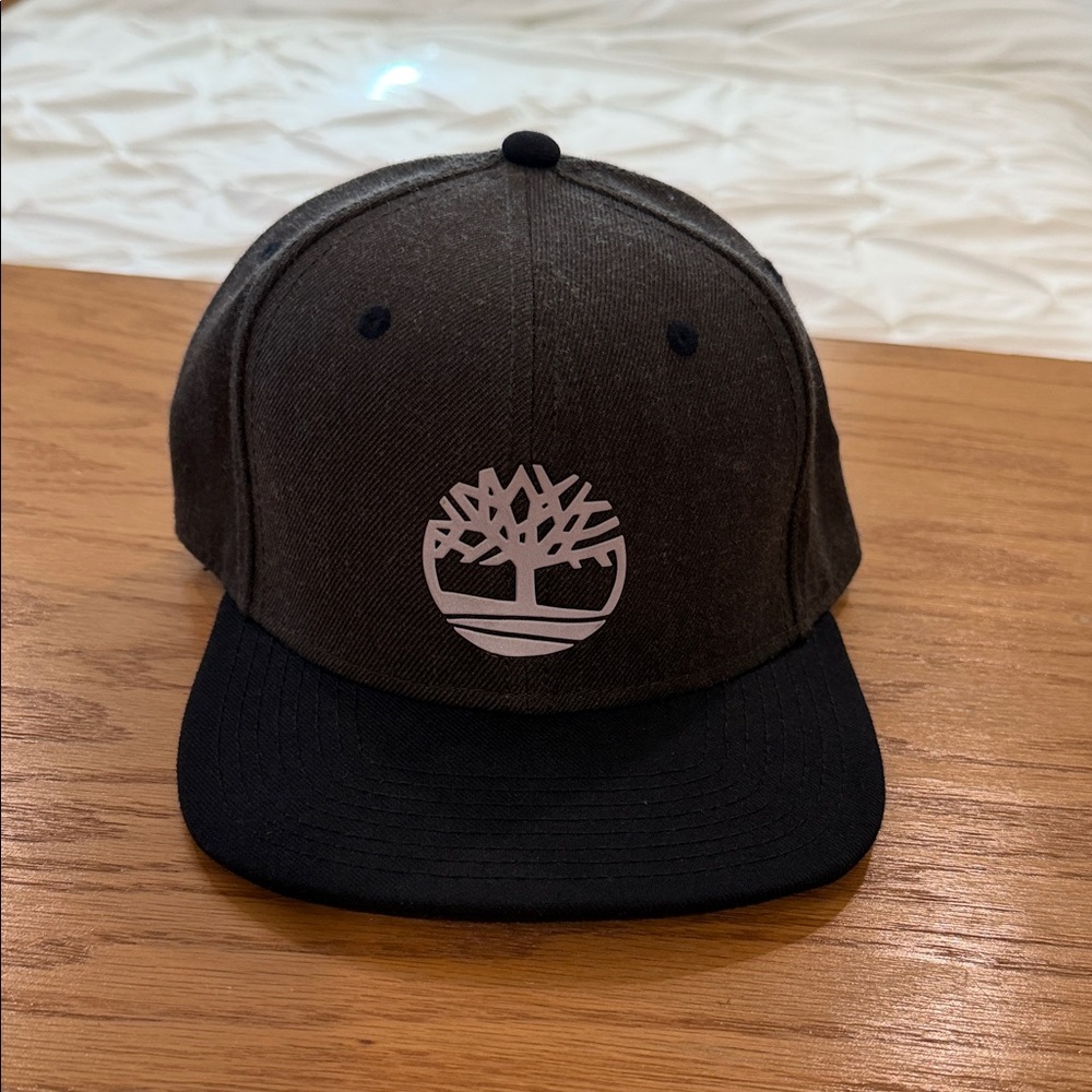 Timberland Dark Gray and Black Logo Cap
